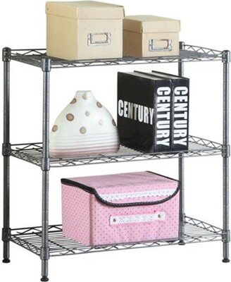 3 Layers Carbon Steel & PP Storage Rack Black