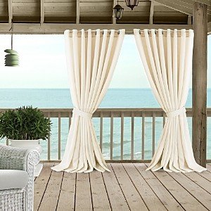 Carmen Sheer Indoor/Outdoor Tieback Curtain Panel, 114 x 95