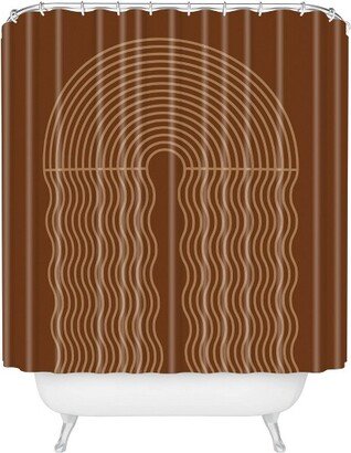 Iveta Abolina Deandre Shower Curtain Clay