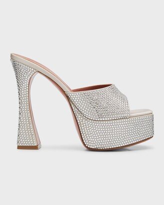 Dalida Crystal Slide Platform Sandals