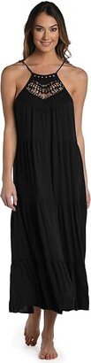 Coastal Covers High Neck Dress (Black) Women's Swimwear