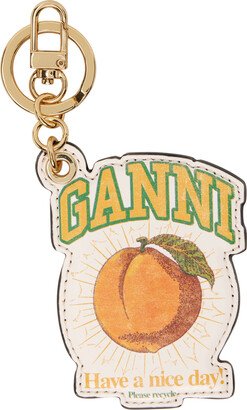 Off-White Peach Keychain