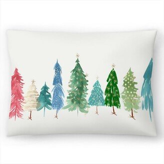 Christmas Trees by Pi Holiday Collection - 20 x 14 Throw Pillow