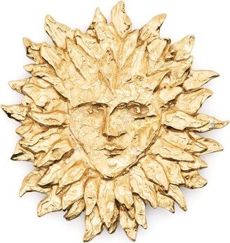 Saint Laurent Pre-Owned 1990 Sun Face brooch