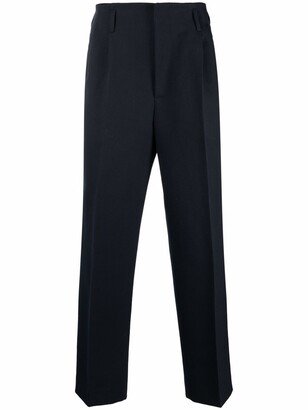 Pressed-Crease Straight-Leg Trousers-AN