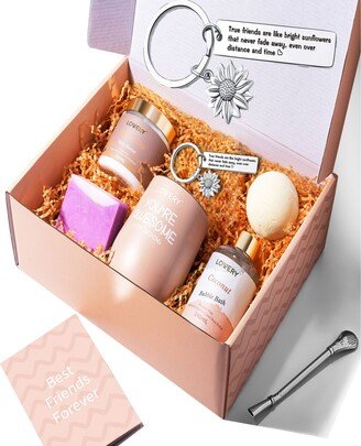 Lovery Best Friend Gifts Bath and Body Kit Handmade Beauty Personal Care Gift Set, 8 Piece