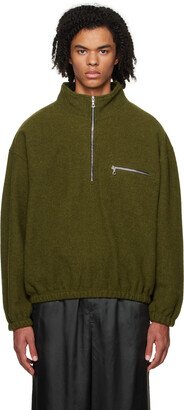 Rier Khaki Half-Zip Sweater