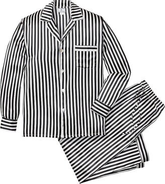 Cabaret Striped Silk Pajamas