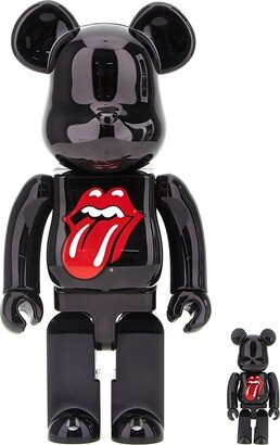 Be@rbrick 100% & 400% Lips And Tongue Black Chrome