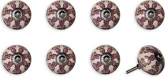 KNOB IT 8-Piece Hand Painted Ceramic Knob Set-AB