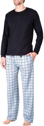 Sleep Hero Men's Knit Long Sleeve Pajama Set