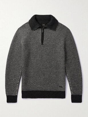 Cashmere and Cotton-Blend Half-Zip Sweater