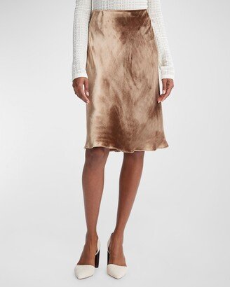 Short Silk-Blend Slip Skirt