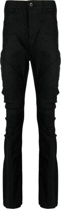 Seam-Embellished Mid-Rise Skinny Jeans