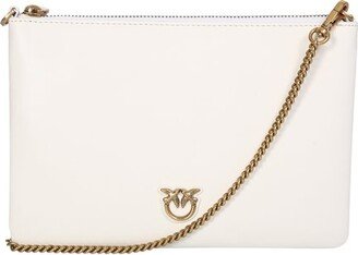 Logo Plaque Chain-Linked Clutch Bag-AD