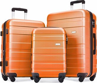 EDWINRAY Luggage Sets of 3 New Model Expandable Luggage ABS Hardshell Lightweight Suitcase Sets with TSA Lock-AC