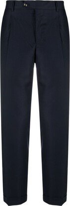 Pleated Virgin Wool Tailored Trousers