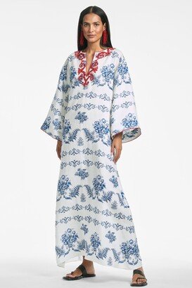 Alyssa Caftan - Indigo/Ivory Garland