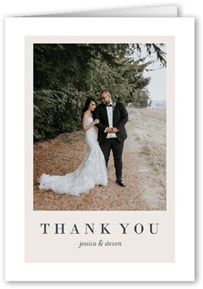 Wedding Thank You Cards: Novel Photo Wedding Thank You Card, Purple, 3X5, Matte, Folded Smooth Cardstock