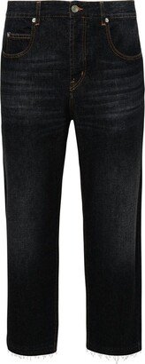 Logo Patch Straight Leg Jeans-BV