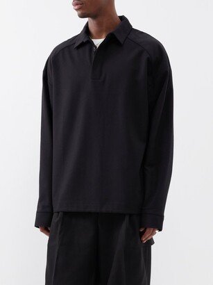 The Frankie Shop Dennis Drawstring-hem Twill Polo Shirt