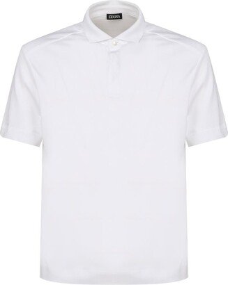 Button Detailed Short-Sleeved Polo Shirt-AA