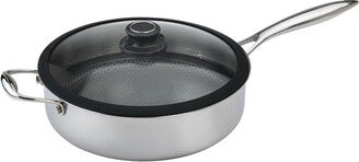 Black Cube, Saute Pan w/Lid and helper handle, 11 dia., 4.5 qt., Stainless steel/quick release