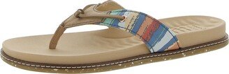 Womens Canvas Flip-Flop Thong Sandals