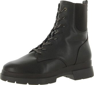 Ozzy Womens Faux Nubuck Lace-Up Combat & Lace-up Boots