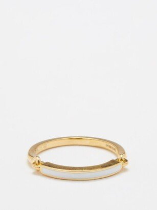 Lenox Enamel & 18kt Gold Ring