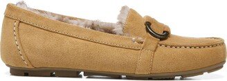 Swiftly Womens Faux Suede Faux Fur Lined Moccasins