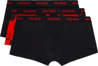 Three-Pack Black & Red Boxers