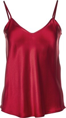 Vasiliki Atelier Vasiliki V-Neck Silk Camisole In True Red