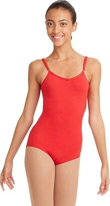 Women's Camisole Leotard With Adjustable Straps (Red) Women's Jumpsuit & Rompers One Piece