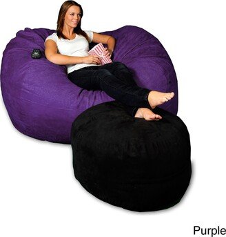 5-foot Memory Foam Micro Suede Beanbag Chair Lounger