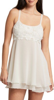 Beloved Lace Trim Chiffon Chemise