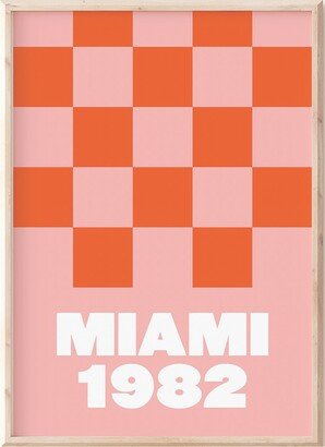 Sofe Store Miami 1982 Peach Checkerboard A3 Print