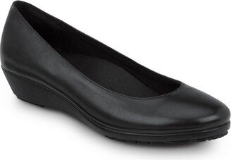 SR Max Women' Britol Black Wedge Dre Work Shoe - 6.5 Medium