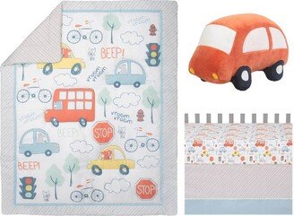 Beep Beep Transportation Crib Bedding Set - 4pc