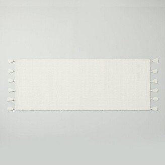 24 x 60 Solid Tassels Bath Rug Sour Cream