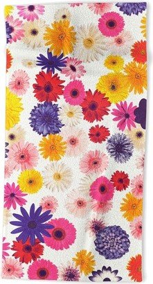 Emanuela Carratoni Very Peri Colorful Flowers Beach Towel