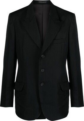 Peak-Lapels Wool Blazer