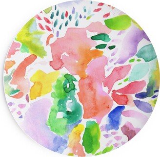 Salad Plates: Happy Abstract Watercolor Salad Plate, Multicolor