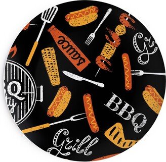 Salad Plates: Bbq - Dark Salad Plate, Black