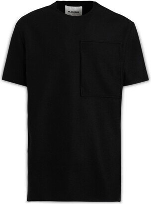 Zip-Detailed Crewneck T-Shirt-AA