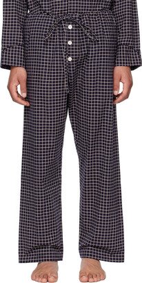 Navy Grid Pyjama Pants