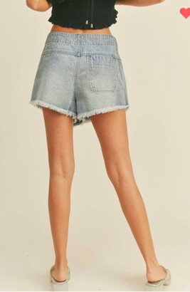 Miou Muse Denim Cross Lap Skort