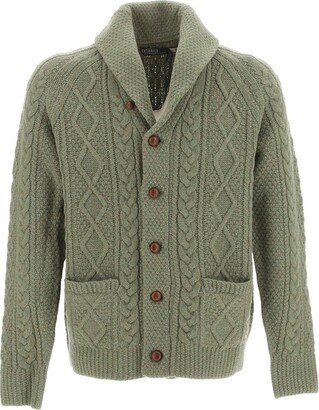 Buttoned Cable-Knit Cardigan