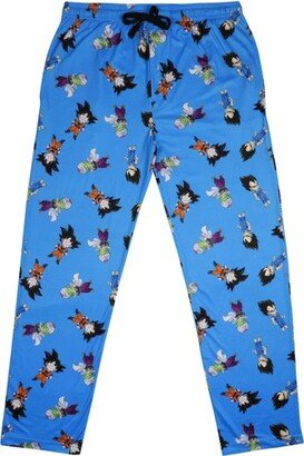 Super Saiyan Heroes AOP Men’s Light Blue Sleep Pajama Pants-XL