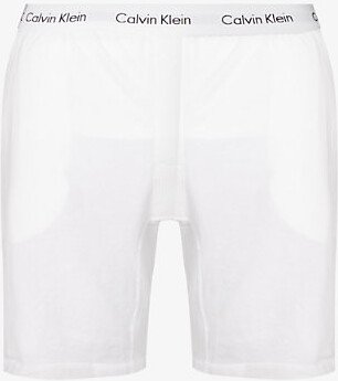 Mens White Branded-waistband Stretch-cotton Pyjama Shorts